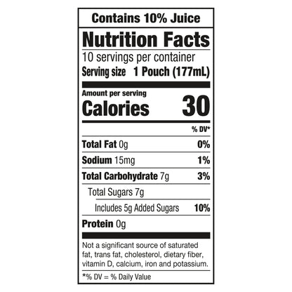 Capri Sun Splash Cooler Juice Drink Blend Pouch 10 - 6 fl oz Pouches