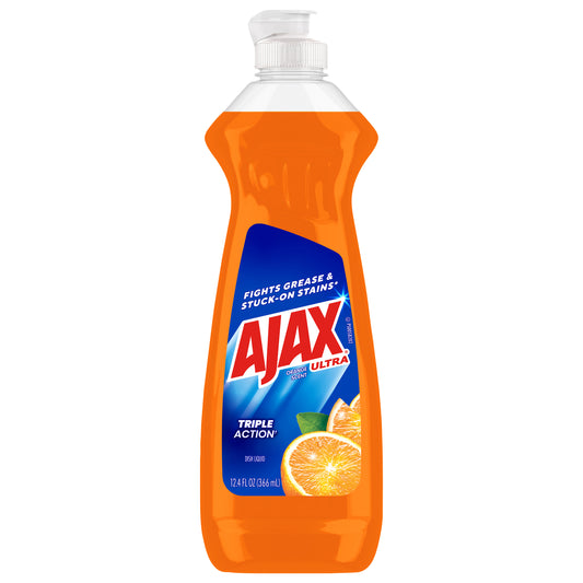 Ajax Ultra Liquid Dish Soap Orange Scent, Triple Action, 12.4 Oz. Bottle