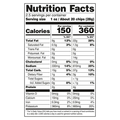 Tom's Vinegar & Salt Potato Chips 2.5 oz