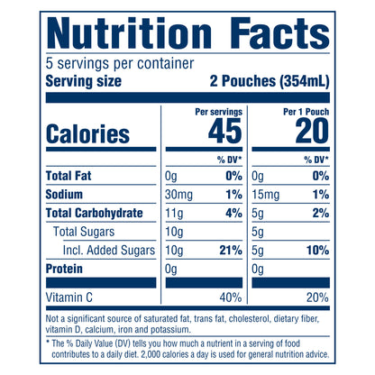Kool-Aid Jammers Strawberry Kiwi Flavored 0% Juice Drink, 10 ct Box, 6 fl oz Pouches