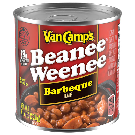 Van Camp's Barbeque Beanee Weenee, Canned Food, 7.75 OZ