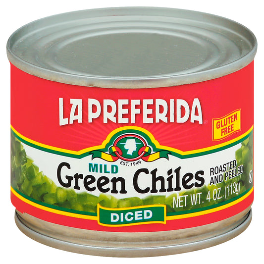 La Preferida Green Chiles 4 oz - Mild Green Chiles DicedGLUTEN FREE