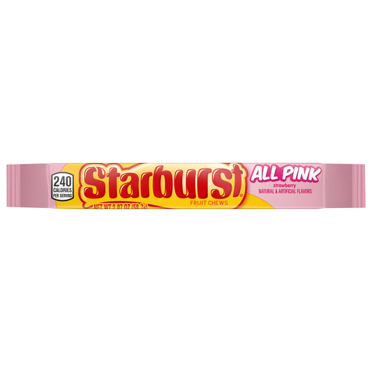 STARBURST All Pink Fruit Chews Chewy Candy, Full Size, 2.07 oz