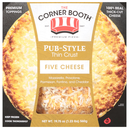 The Corner Booth Premium Pub-Style Thin Crust Five Cheese Pizza 19.75 oz