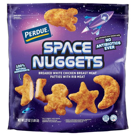 PERDUE® FUN SHAPED® No Antibiotics Ever Chicken Breast Space Nuggets, 27 oz. Bag