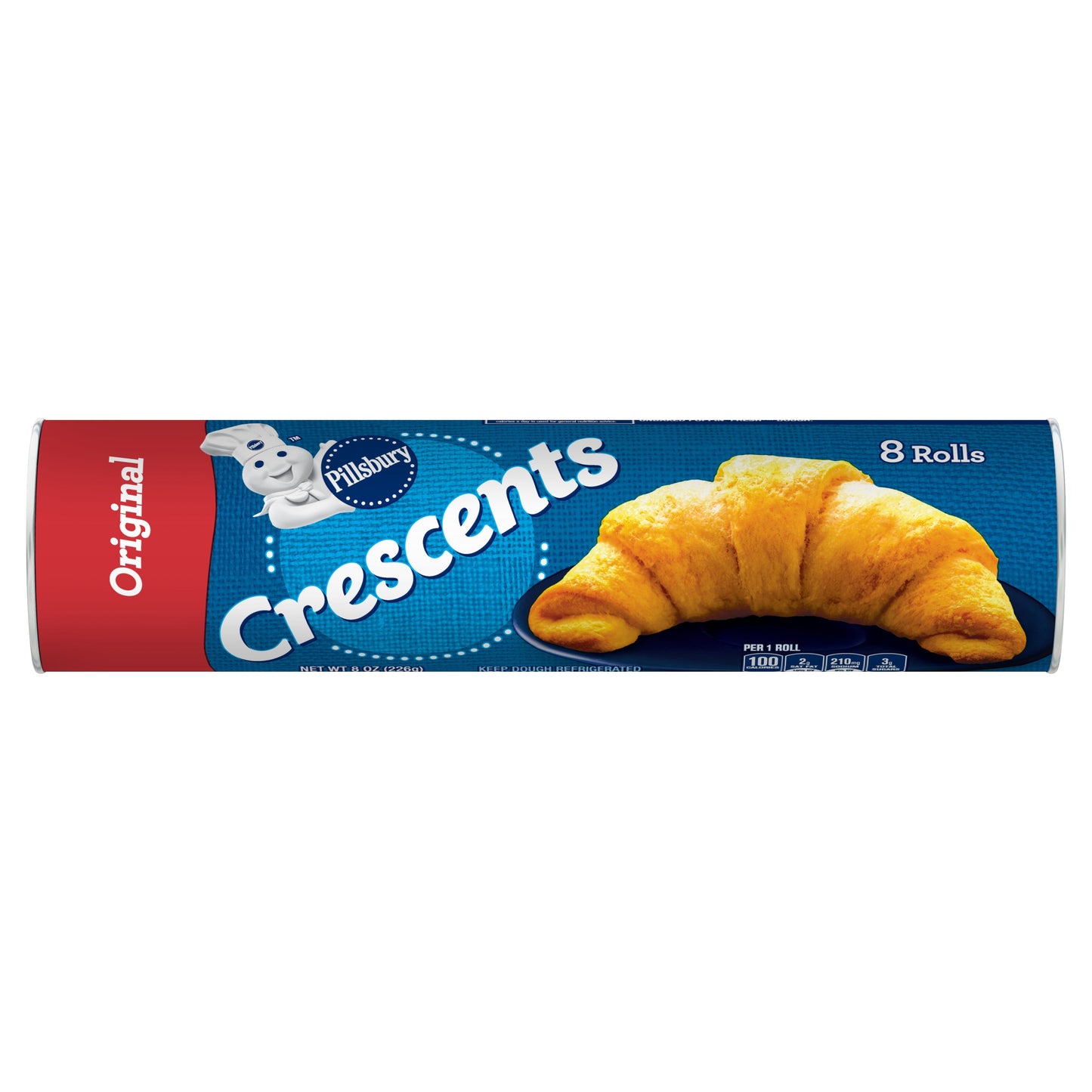 Pillsbury Crescent Rolls, Original Refrigerated Canned Pastry Dough, 8 Rolls, 8 oz