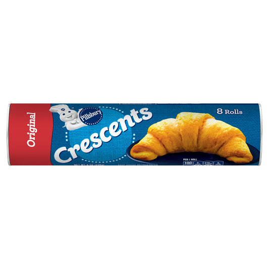Pillsbury Crescent Rolls, Original Refrigerated Canned Pastry Dough, 8 Rolls, 8 oz