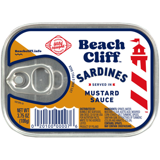 Beach Cliff® Sardines in Mustard Sauce 3.75 oz. Can