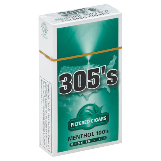 305s Cigars 20 ea - MENTHOL 100'S