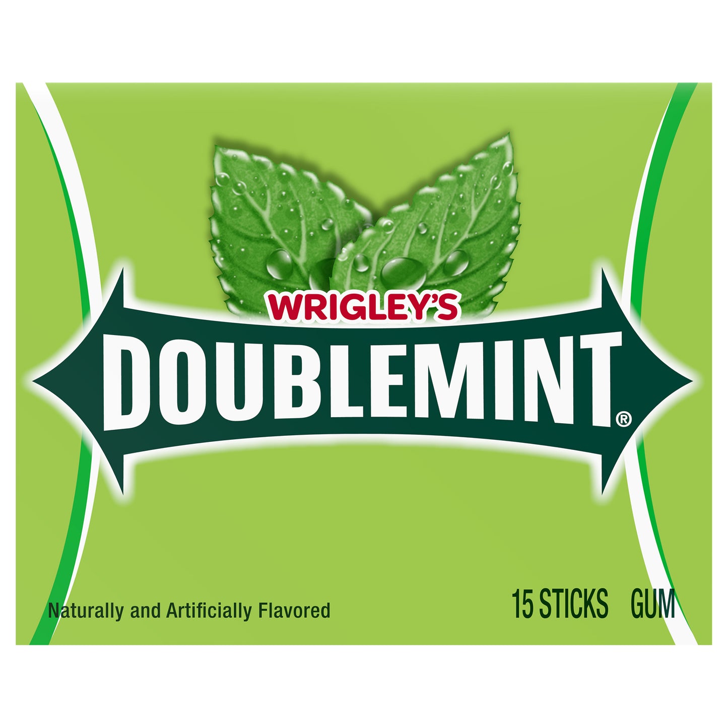 WRIGLEY'S DOUBLEMINT Mint Gum Chewing Gum, 15 Stick Pack