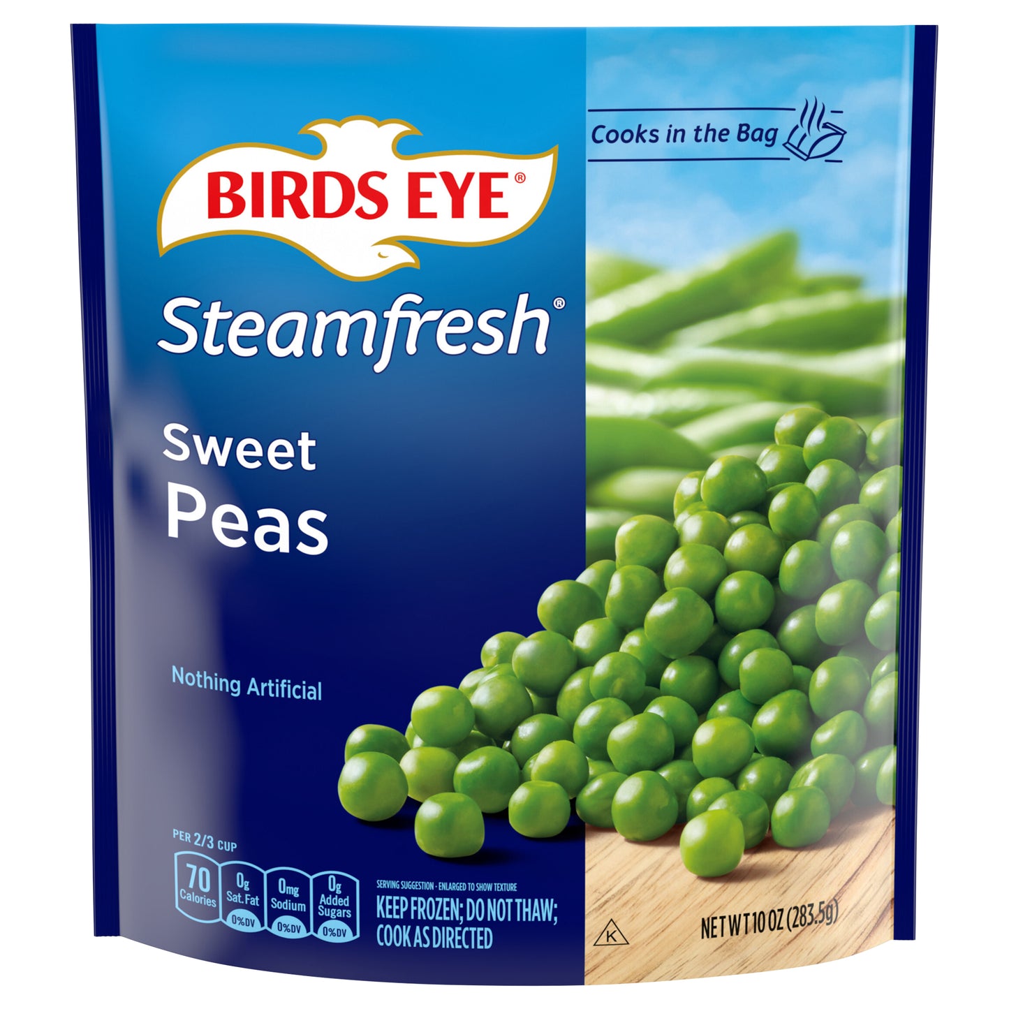Birds Eye Steamfresh Sweet Peas, Frozen Vegetable, 10 OZ
